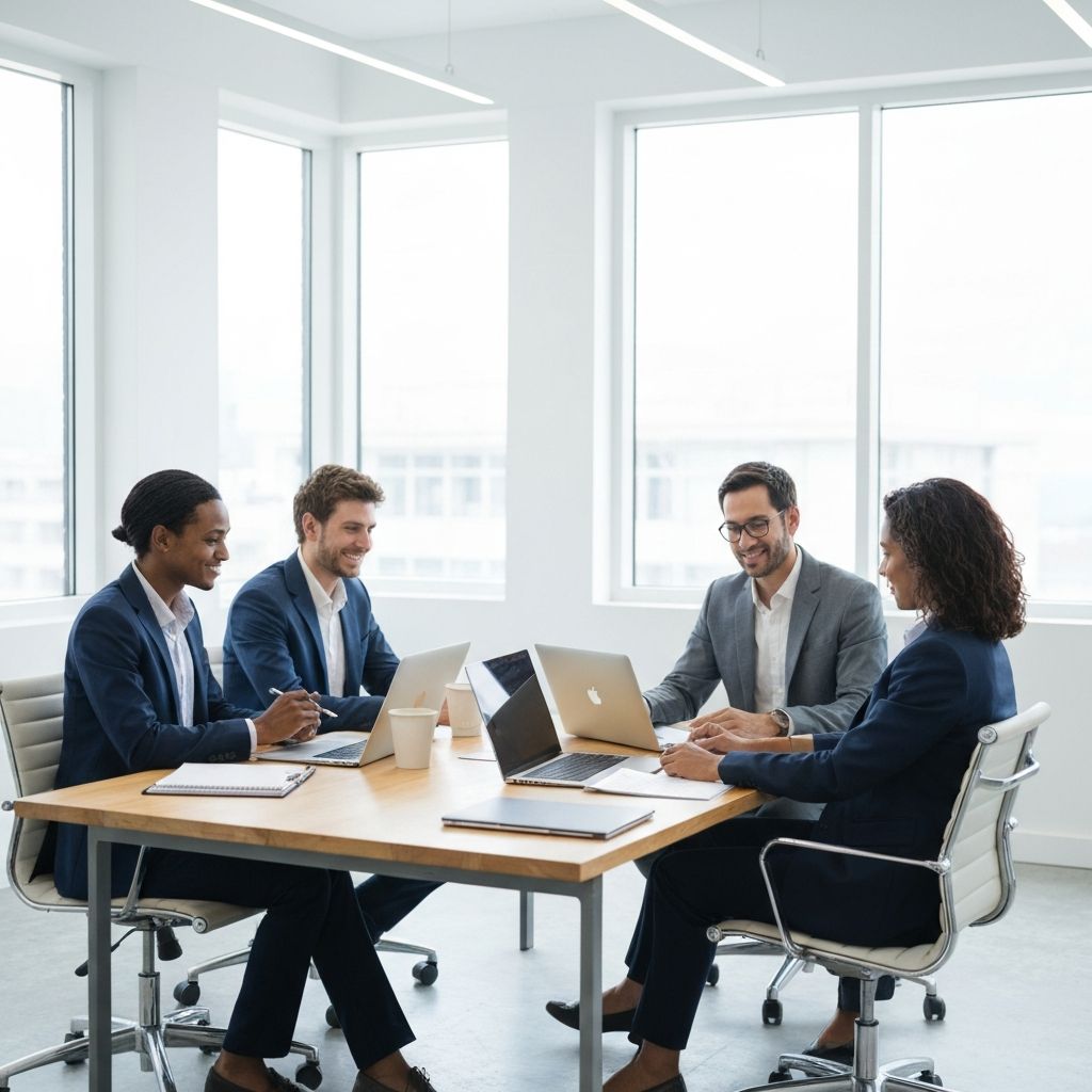 Professional business team collaboration